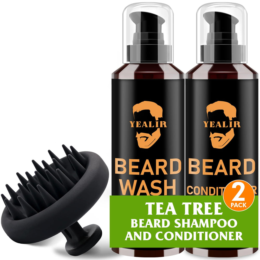 YEALIR Beard Wash bottle shows hydrating formula for smoother beards