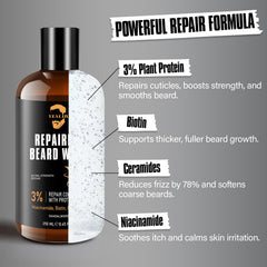 YEALIR beard wash foam-shot shows refreshing rinse without drying