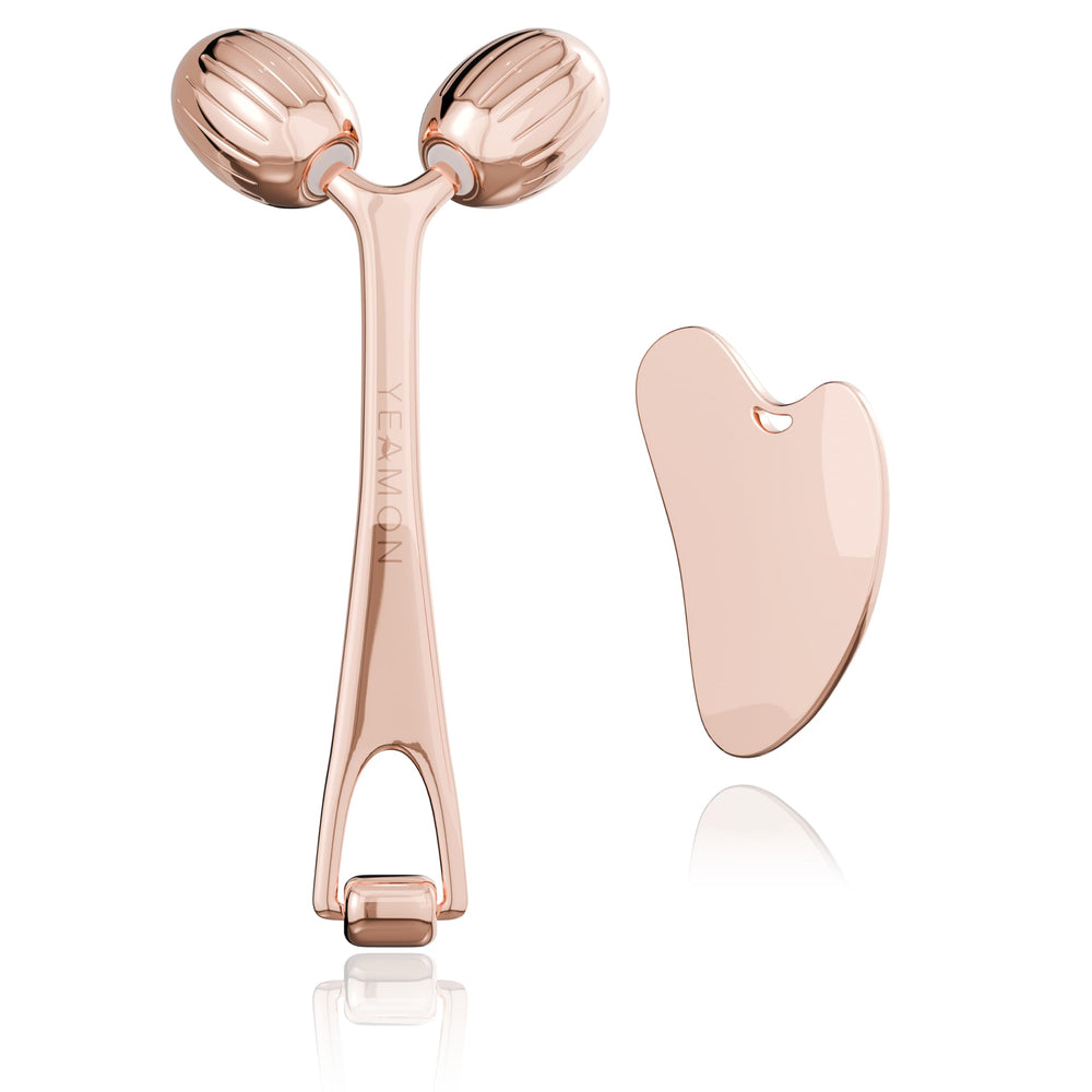 Yeamon gua sha facial stone closeup for soothing massage and cooling relief.