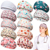 Yearntown nurse headbands 12-patterns-pack showcase varied prints for all-day comfort