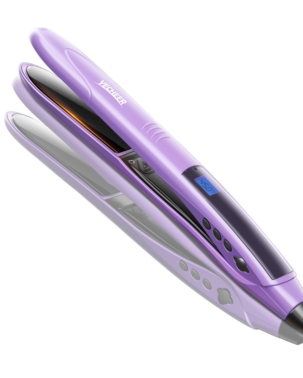 YeCheer 1 inch ceramic flat iron front view for precise styling