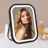 YEKKOPT travel mirror with lights shows compact design for on-the-go touchups.