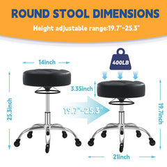 YEEZEE rolling stool 360-degree swivel for easy treatment positioning.