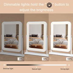 YEKKOPT smart touch mirror with easy brightness adjustments for different tasks