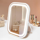 YEKKOPT travel makeup mirror front view with spacious surface for detailed makeup