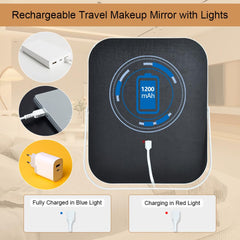 YEKKOPT U-shaped full-view mirror delivering distortion-free reflection for precise makeup