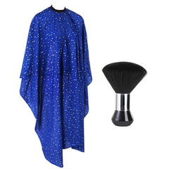 YELEGAI professional hair cutting cape in blue stars for full coverage during haircuts.