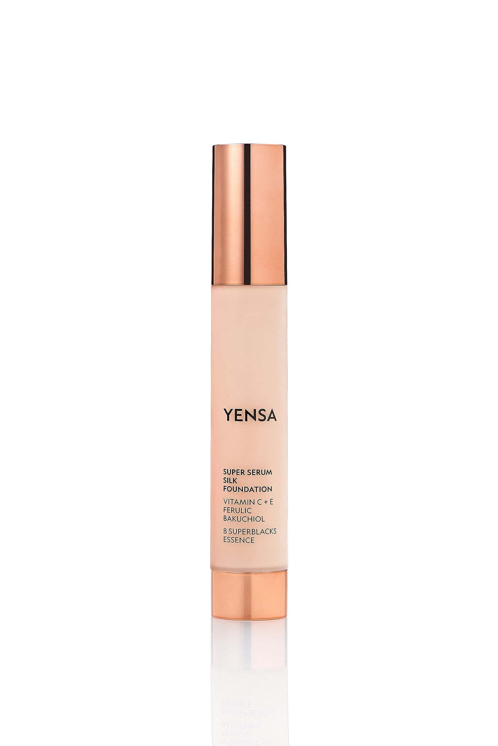 YENSA Serum Foundation bottle closeup showing premium packaging and hydrating glow