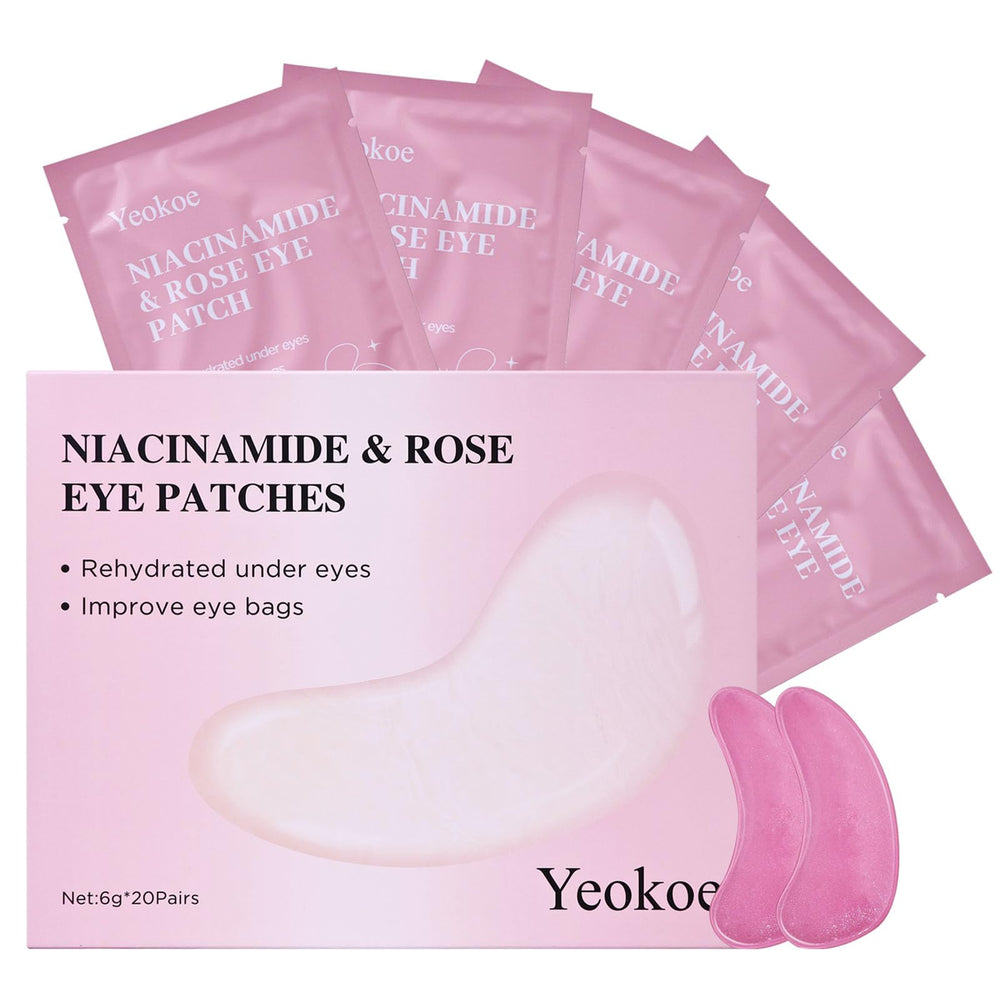 Yeokoe under-eye patches packaging shows compact sachets for on-the-go hydration.