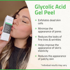 YEOUTH glycolic peel being applied on skin for an eight-minute exfoliation session.