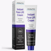 YEOUTH Instant Face Lift Cream tube application for temporary skin tightening around eyes.