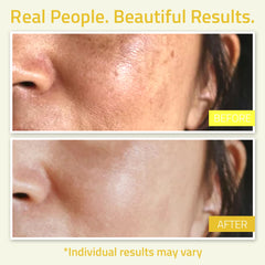 YEOUTH Vitamin C cleanser foam on hand demonstrates gentle makeup removal and cleansing.