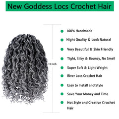 Yesego soft river locs crochet hair ends curl for versatile everyday looks.