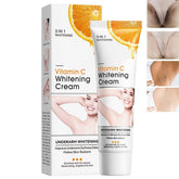 Yeweian underarms cream application smooths skin tone and brightens appearance.
