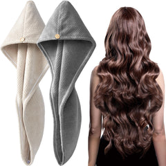 YFONG 2 pack large microfiber towel wrap absorbent close-up for fast drying