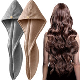 YFONG microfiber hair towel wrap shows absorbent fabric for fast drying and frizz control