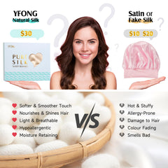 YFONG double-layer silk inside-out view highlights premium layers