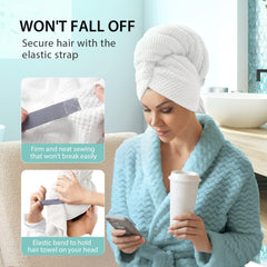 YFONG X-Large Hair Towel Wrap ideal for curly hair with frictionless drying.