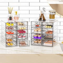 YFXCVSL acrylic makeup organizer with 19 drawers enabling quick access to cosmetics