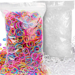 YGDZ 4000pcs elastic hair bands pack shows mixed candy colors for versatile styling options.