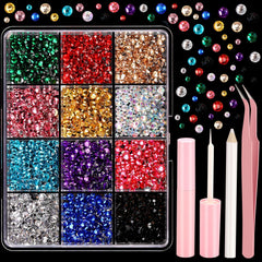 YGDZ Face Rhinestones Kit colors and sizes for versatile makeup design