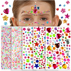 YGDZ gems stickers pack ideal for DIY crafts and face art.