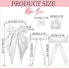 YGDZ large white bow clip adds bold focal point to any outfit