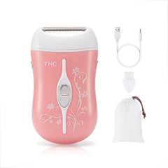 YHC Electric Razor for Women in hand demonstrates smooth glide for legs and underarms.