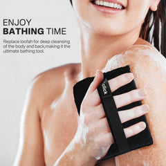 Yiclick Exfoliating Body Scrubber reversible handle for secure grip during cleansing