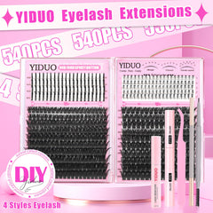 YIDUO Bottom Lash Clusters add subtle lower-lash depth for balanced fullness.