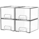 Yieach clear storage drawers full view showing organization capabilities.