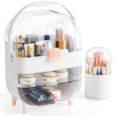 Yieach organizer with rose-gold handle enhances vanity aesthetics and accessibility