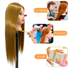 yiifiulyn mannequin head braid practice hair for training braids and creative looks