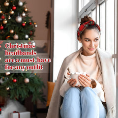 Yilloog two-piece Christmas headband set, gift-ready for celebrations.