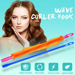 Yilloog heatless curler 22-inch rose red for salon-like waves
