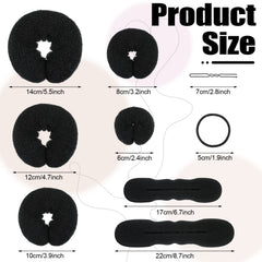 Yinder donut bun maker 12cm ideal for medium-thickness hair updos.