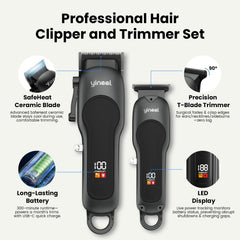 Yineel hair clippers side view highlights lightweight balance for extended trimming sessions