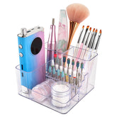 YINGJEE nail drill holder front view showing 21-hole capacity for organized bits
