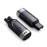 Yinke 8V Type-C Shaver Adapter front view showcasing compact travel-ready design