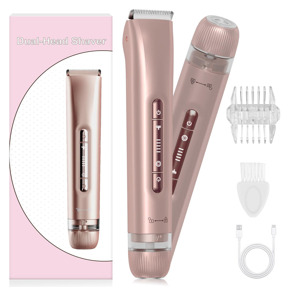 Yinowt bikini trimmer dual-head body shaver for smooth arms legs and bikini line