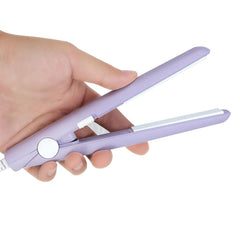YIPINER mini hair straightener ceramic plates closeup for smooth glide