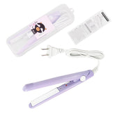 YIPINER mini hair straightener purple front view for quick styling on the go