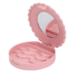 YiQiYi eyelash case open lid provides quick access to three lash slots.