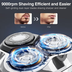 YIRISO wet-dry IPX6 shaver for versatile grooming anywhere.