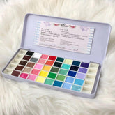 YJMyujimi Gel Palette case open showing vibrant color blocks for quick DIY nail art.