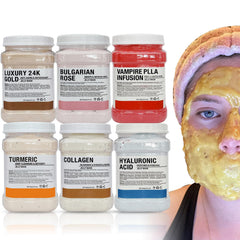 YMEYFAN jelly mask bulk pack with six jars lined up for salon use