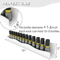 YMVV white rack wall-mounted stoppers keep bottles secure, preventing slips