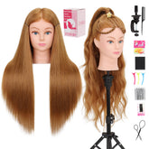 YODIDI mannequin head with 80 percent real hair for lifelike styling practice