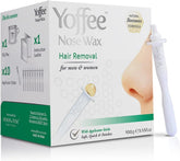 Yoffee Original Nose Wax Kit packaging highlights natural beeswax for at-home grooming