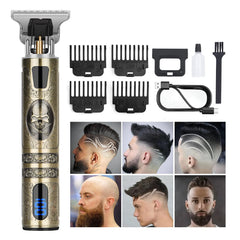 YOGINGO professional hair trimmer bronze LCD front view for precise, clean grooming